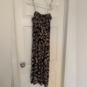 H&M Animal Print Maxi Dress - Black and Tan